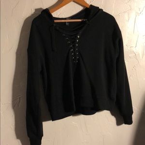 Lace up hoodie